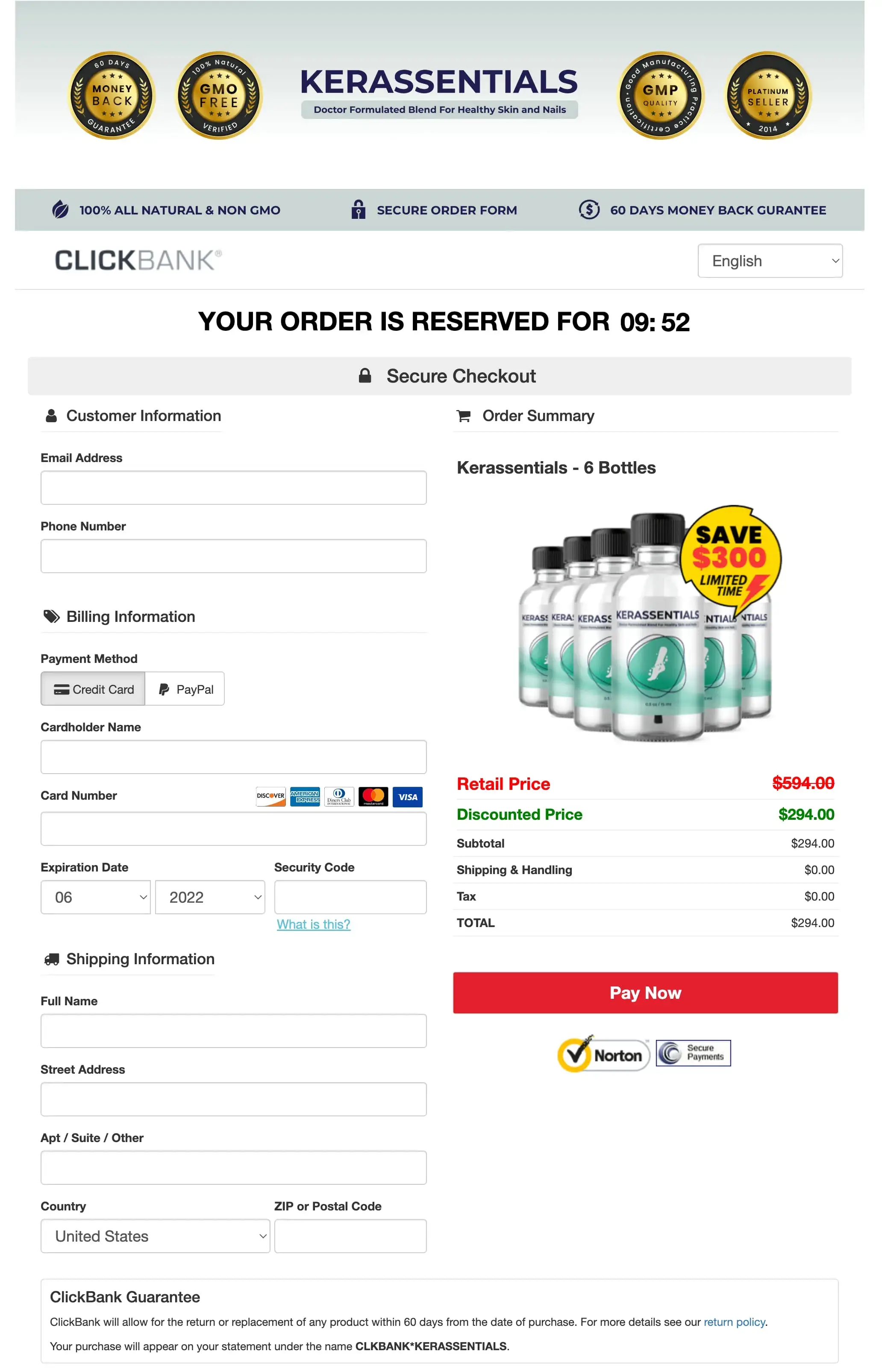 Kerassentials buy now button 